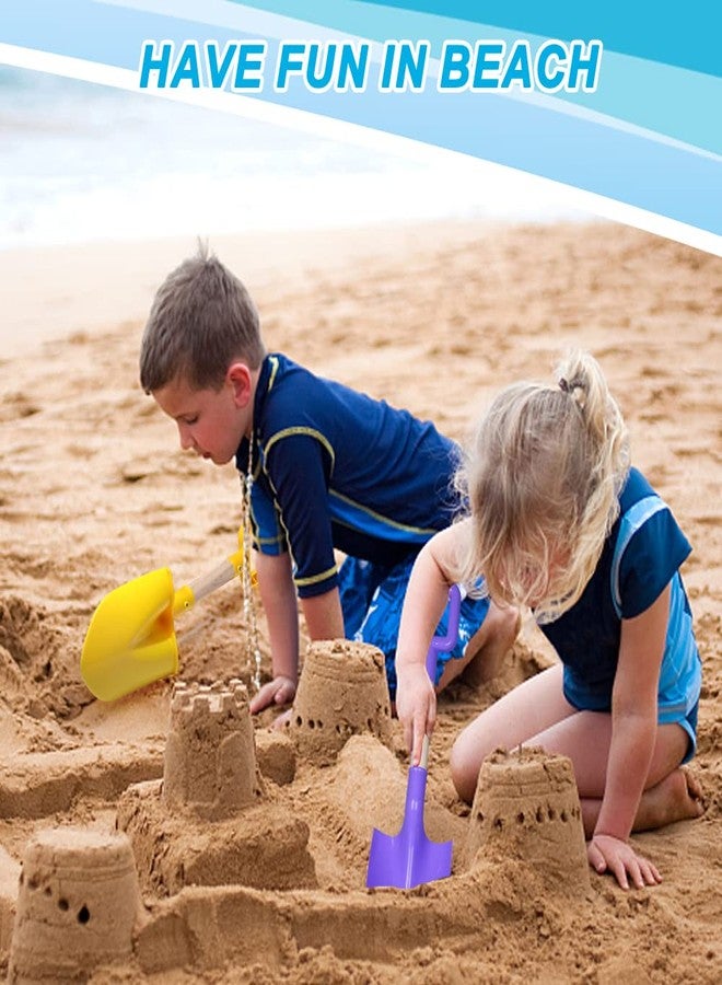 Amarlozn Beach Sand Shovels Toy for Kids, Jumbo Gardening Tool Kit, 16" Sturdy Long Handheld Wooden ABS Plastic Spade Scoop for Sand Snow Digging Planting, Summer Winter Backyard Fun (Purple, Yellow) - Image 4